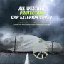 Покривало за кола Favoto Sedan, водоустойчиво, за цяла кола с цип от дясната страна, сребристо, снимка 4