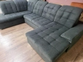 ПРОМОЦИЯ!!!Тъмно сив П - образен ъглов диван Nixon с функция сън, снимка 3