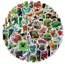 50 бр Minecraft Майнкрафт самозалепващи лепенки стикери за украса декор картонена торта и др парти, снимка 9