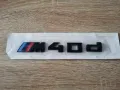 черна емблема BMW M40d малък размер, снимка 1