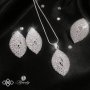 ✨ КОМПЛЕКТ AURORA / Лускозен дамски комплект бижута с кристали от 3 части, снимка 1
