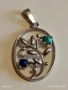 Сребърна висулка с Тюркоаз и Лапис Лазули елегантен стилен дизайн ювелирна изработка 52623, снимка 8