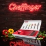 Комплект кухненски н о ж о в е Cheffinger – 6 части с мраморно покритие и магнитна кутия, снимка 2