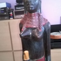 афро дама-дървена фигура-5кг-92см-внос швеицария, снимка 7 - Колекции - 26373046