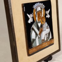 Керамична икона Света Богородица с Младенеца, снимка 2 - Икони - 43596804