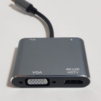 USB hub към VGA HDMI PD USB 3 за лаптоп таблет смартфон УСБ  хъб, снимка 1 - Други - 42950173