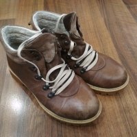 Високи, кожени обувки № 36 от естествена кожа, снимка 1 - Дамски боти - 35155323