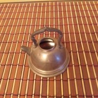 Оловен чайник Германия, снимка 3 - Антикварни и старинни предмети - 27474584