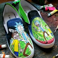 Ръчно рисувани обувки, снимка 1 - Кецове - 28422732