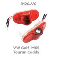 LED Плафони за вратa с лого за VW Golf MK5 Touran Caddy, снимка 1 - Аксесоари и консумативи - 43669319