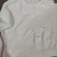 Бели плетени пулпвери, снимка 4 - Блузи с дълъг ръкав и пуловери - 44128418