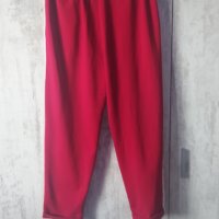 Червен панталон с бял кант , снимка 6 - Панталони - 40635741