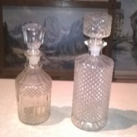 стъкленици с тапи за колекция коняк или уиски-2бр, снимка 2 - Антикварни и старинни предмети - 27501383
