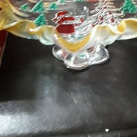 Кристална  коледна купа, снимка 4 - Аксесоари за кухня - 39116409