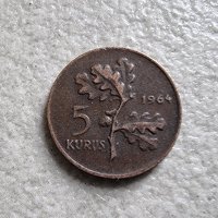 Монети . Турция. 5 куруша . 1949, 1964, 1970 година. 7 бройки., снимка 3 - Нумизматика и бонистика - 39472374