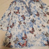 Феерична блуза на пеперуди, снимка 1 - Блузи с дълъг ръкав и пуловери - 43225872