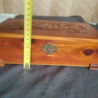 стара дървена кутия, снимка 3 - Антикварни и старинни предмети - 36609877