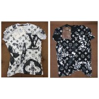 Мъжка тениска Louis Vuitton👕 Мъжка блуза с къс ръкав Луис Витон - Бяла или Черна, снимка 1 - Тениски - 43694294