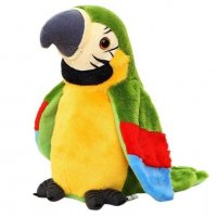 Детски плюшен говорещ папагал, снимка 2 - Плюшени играчки - 34705571
