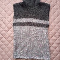 💜Поло без ръкави С размер ръчно плетиво 🌺, снимка 2 - Блузи с дълъг ръкав и пуловери - 43800344