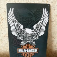 Метална Табела Harley Davidson Харлей дейвидсън орел емблема, снимка 1 - Други ценни предмети - 37376428