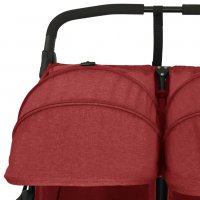 Количка за близнаци, червена, стомана, снимка 8 - Детски колички - 38087944