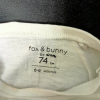 Бебешка памучна тънка блузка с дълъг ръкав fox&bunny 6-9 месеца, снимка 7 - Бебешки блузки - 43091714