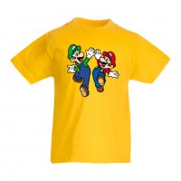 Детска тениска Супер Марио Mario & Luigi High Five, снимка 4 - Детски тениски и потници - 33089720