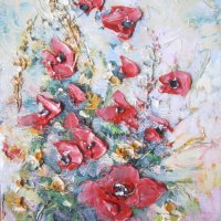 Цветя букет - Мима / Art by MiMa kartina painting oil картина __121 , снимка 1 - Картини - 27489905