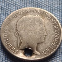 Сребърна монета 20 кройцера 1845г. Фердинанд първи Будапеща Унгария 13778, снимка 4 - Нумизматика и бонистика - 42968514