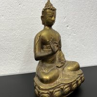 Уникална стара бронзова Буда / будизъм. №4777, снимка 5 - Други ценни предмети - 43073429