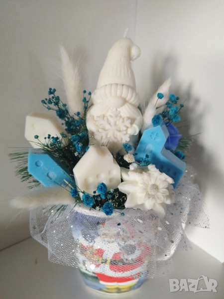 Букет от Коледни свещи , снимка 1