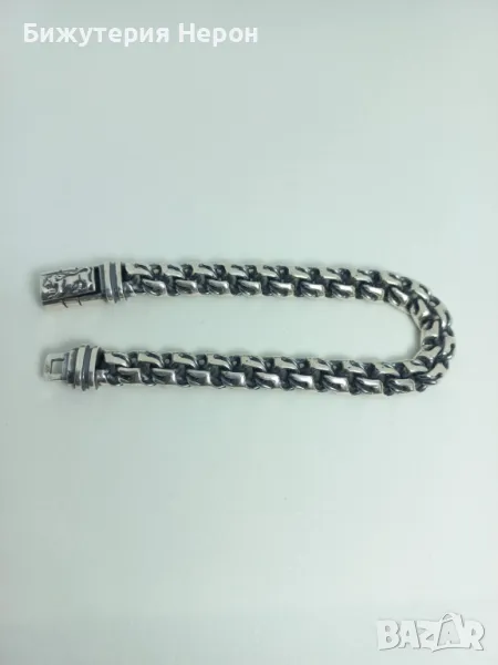 Ръчно изработена сребърна гривна Кардинал, снимка 1