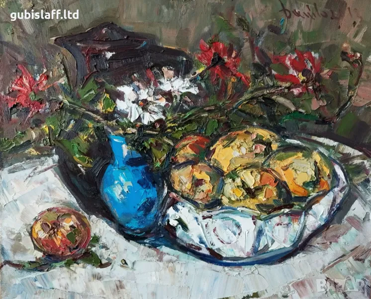 Картина, натюрморт, худ. Данаил Цонев, 2018 г., снимка 1