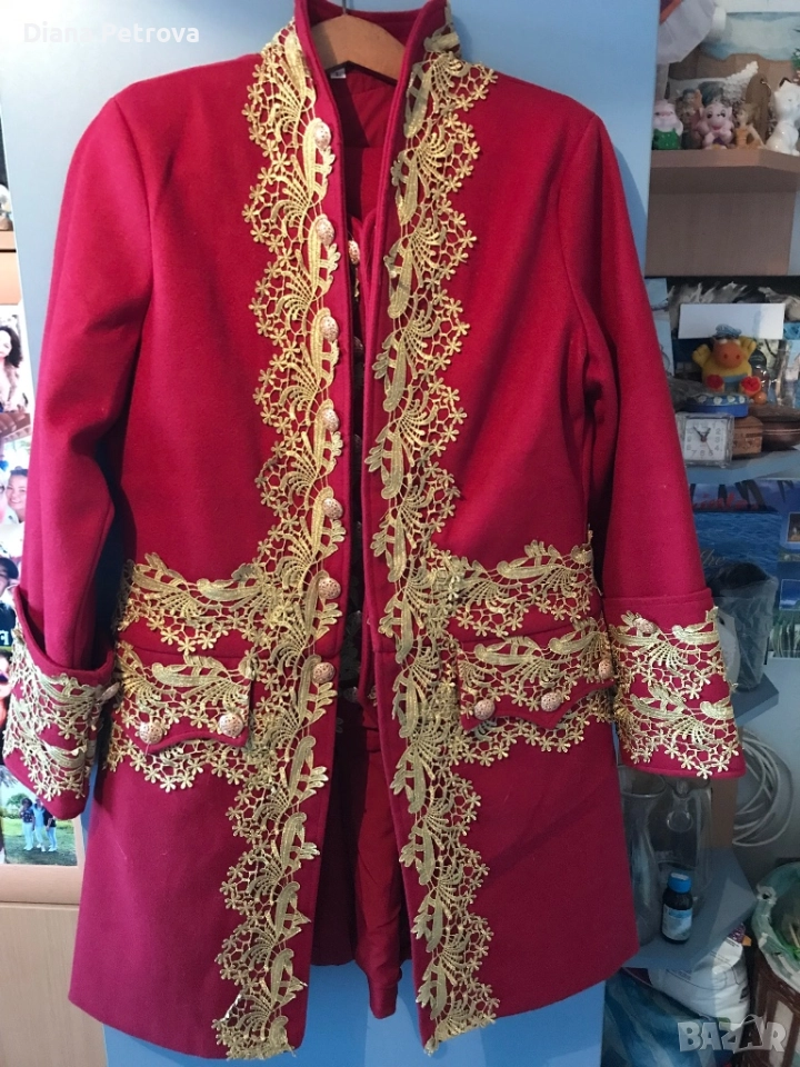 Карнавален костюм от три части става и костюм за Дядо Коледа или за театрални представления , снимка 1