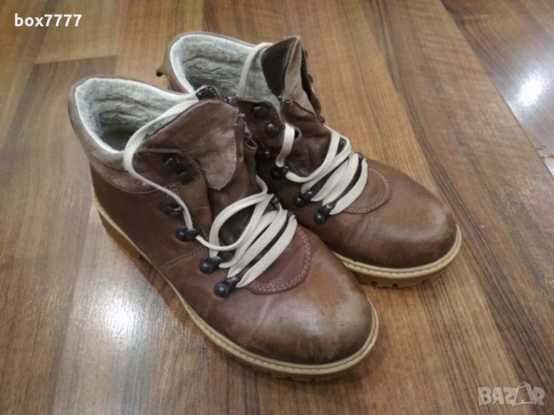 Високи, кожени обувки № 36 от естествена кожа, снимка 1