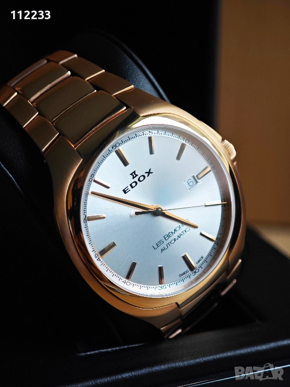 EDOX Les Bemonts Ultra Slim Automatic Rose Gold, снимка 1