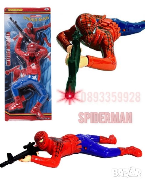 Пълзящ Спайдърмен със светлинни и звукови ефекти , снимка 1
