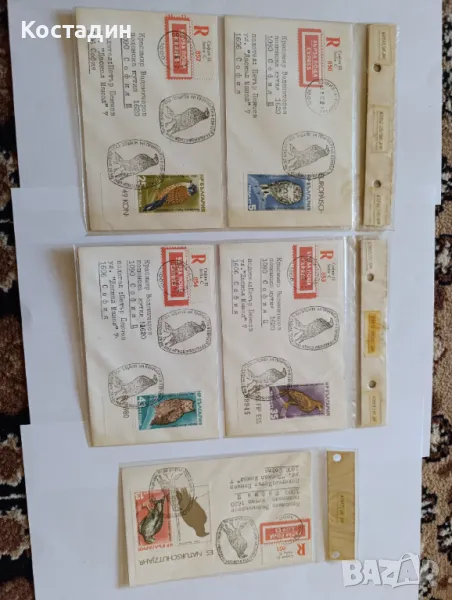 Пощенски пликове България защита на природата на Европа 1980, снимка 1