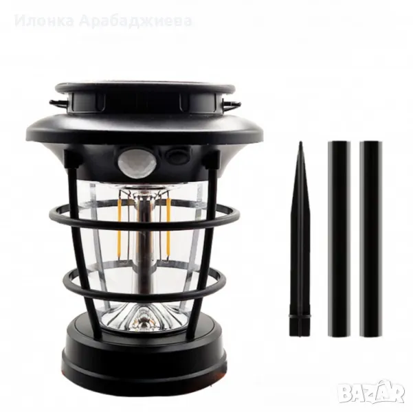 Соларна сензорна лампа с LED осветление Hop-8818F, снимка 1