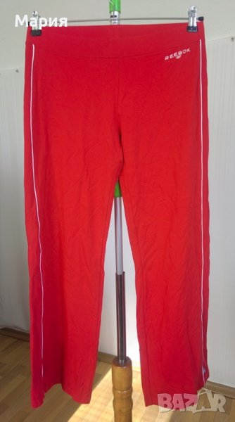 38 С Оригинален Reebok Дамски Спортен Клин Панталлн Широк Червен Памук и Еластан, снимка 1