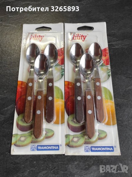 *НОВ* Комплект Лъжички с дървена дръжка Tramontina, снимка 1