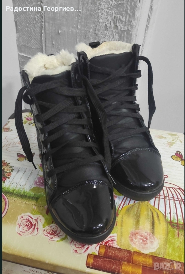 Топли зимни боти с вата , снимка 1