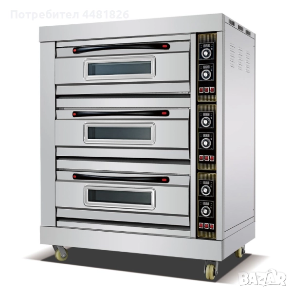 Професионална електрическа пекарна фурна с 3 нива, снимка 1
