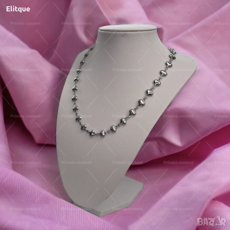 Колие от верига от сърца от Медицинска стомана Luxor ..., снимка 1