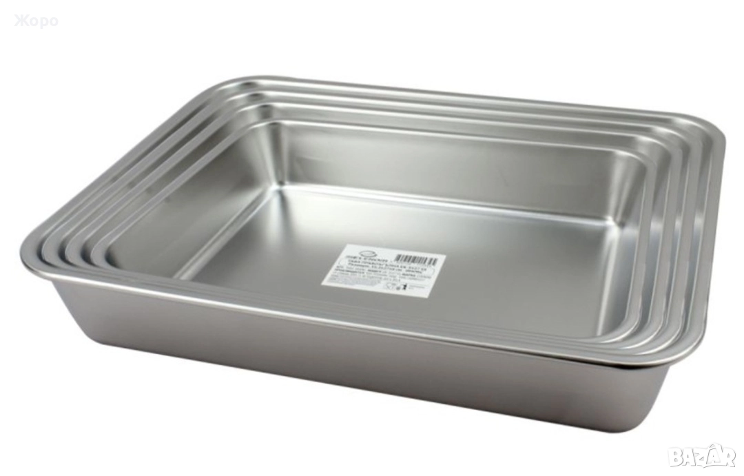 Тави за печене ЕЛЕКОМ Инокс , различни размери , снимка 1