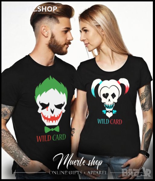 Комплект за двойки JOKER AND HARLEY QUINN WILD CARDS с щампа, снимка 1