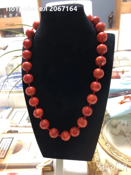 Гердан от корал с магнитна закопчалка, снимка 1