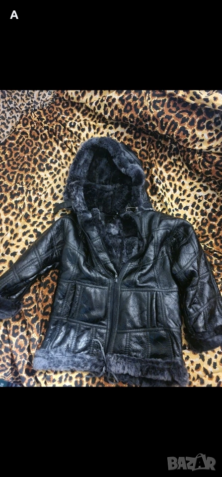 Детско топло кожено кожухче 3/4г., снимка 1