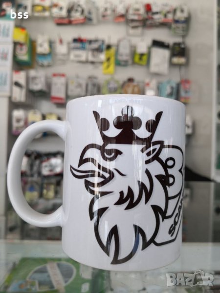 Бяла порцеланова чаша с логото на Скания / Scania, снимка 1